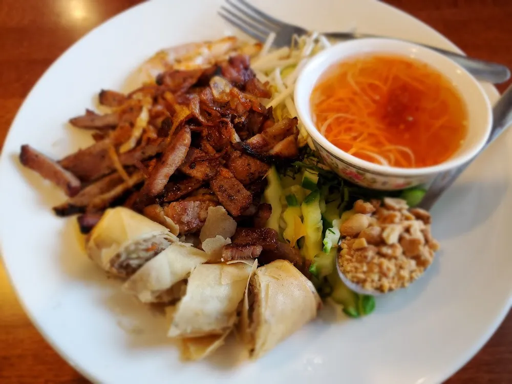 Grilled Pork Grilled Shrimp and Egg Roll